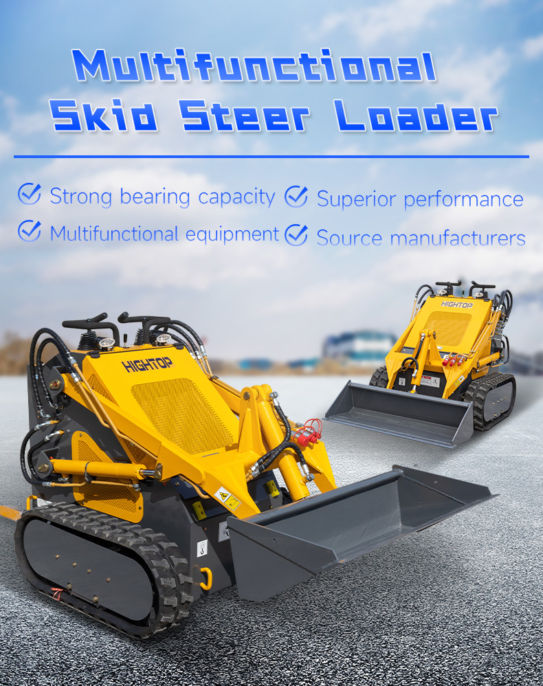 HTS380 Hydraulic Mini Skid Steer Loader EPA Engine Small Crawler Loader