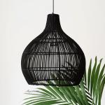 Vintage Rattan Pendant Lights Hand-woven Rattan Hanging Lamp Lights for Living