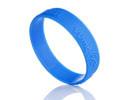Wholesale 202*12*2MM logo low relief embossed blue custom rubber silicone bracelets from china suppliers
