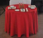 100%polyester minimatt round table cloth/hotel table cloth/wedding table cloth