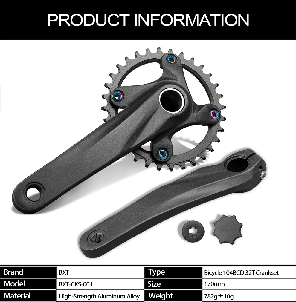 Aluminum Alloy Bicycles Parts Chainwheel Mountain Bike Crankset 104BCD 32T