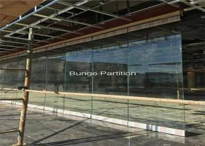 Wholesale Pakistan Exhibition Show Room Folding Glass Partition Wall Under A Steel Beam Install from china suppliers
