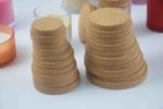 Eco Dampproof Candle Jar Cork Lid 2.5*2.2*0.8in