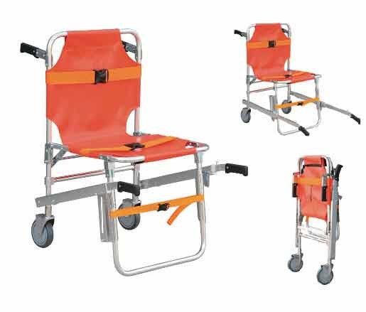 Emergency Aluminum Alloy Evacuation Foldaway Lifting Wheelchair Stair Chair Stretcher