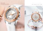 Mineral Glass Stainless Steel Ladies Watch High Strength Silicone Strap Custom