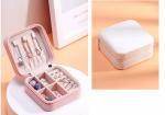 Stylish Velvet Earring Box Glossy Pantone Jewelry Case Box PU Leather
