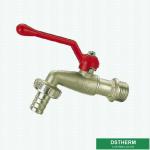 Aluminum Handle Brass Tap Customized Brand Middle Weight Brass Ball Bibcock