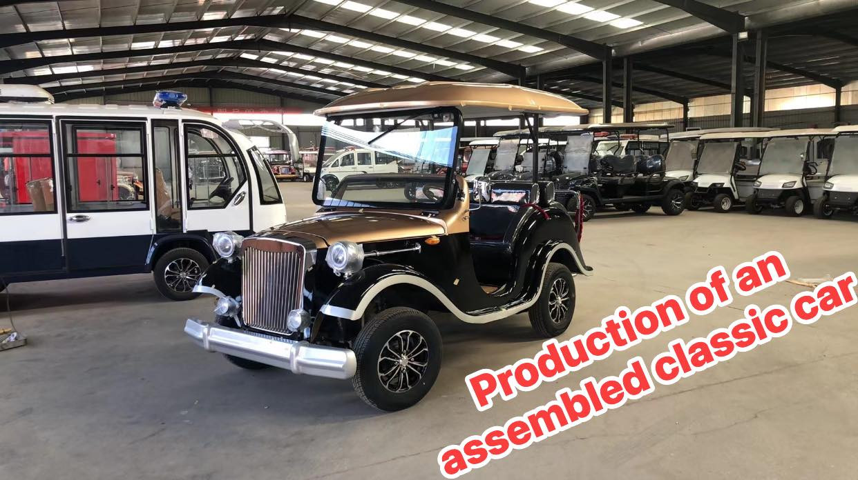 5 Seats 5Kw Electric Mini Classic Vintage Car Golf Cart Street Legal Antique Luxury For Adults