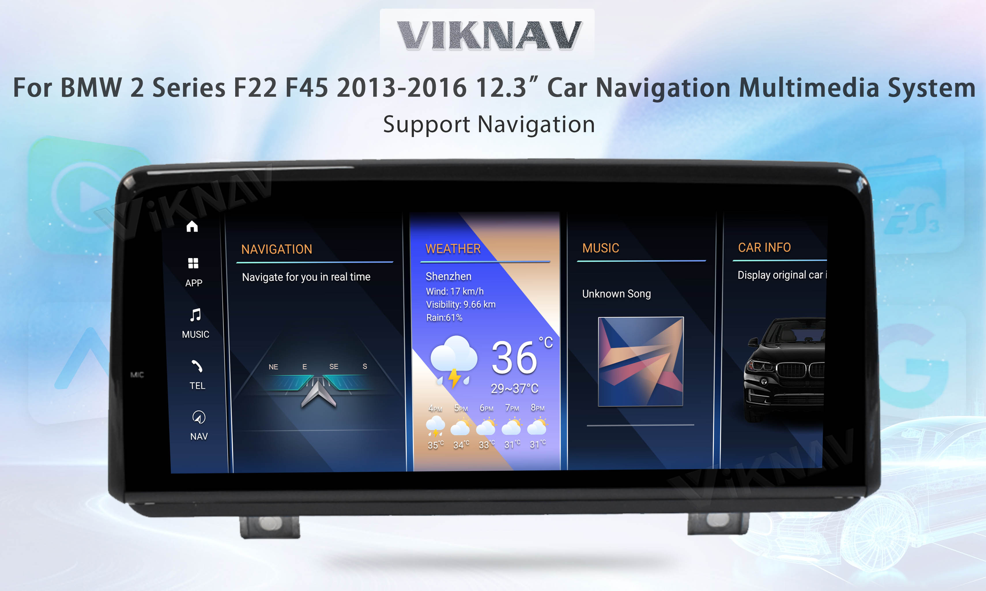 MPV NBT Touch Screen Car Radio GPS Stereo System for BMW 2 Series F22 F45 2013-16