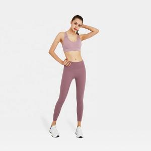 Wholesale Antibacterial Seamless Fitness Sportswear High Waist Yoga Pants And Bra from china suppliers