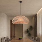 Creative Nest Rattan Lamp Chinese Style Wicker Pendant Lights Restaurant Dining