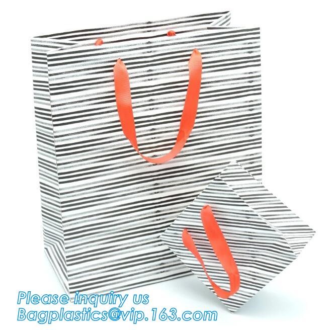 Paper Gift Bags With Handles Matte Tote Paper Bags, Shopping Bags, Kraft Bags, Retail Bags, Party Bags