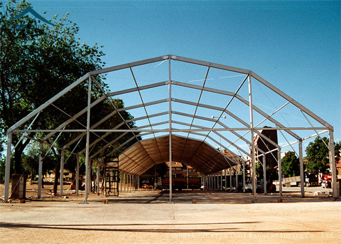 25m * 35m Deluxe Ridge Canvas Marquee Tents PVC Durable Polygon For Industry Event