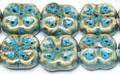 Jewelry Essentials Crafting Beads Blue Ceramic Flower Beads, 20 Beads Per String