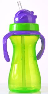Wholesale Green Purple 9oz 290ml Baby Weighted Straw Cup With Handle from china suppliers