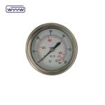 Axial Glycerine 63mm Compound Pressure Gauge Hydraulic Water Pressure Meter