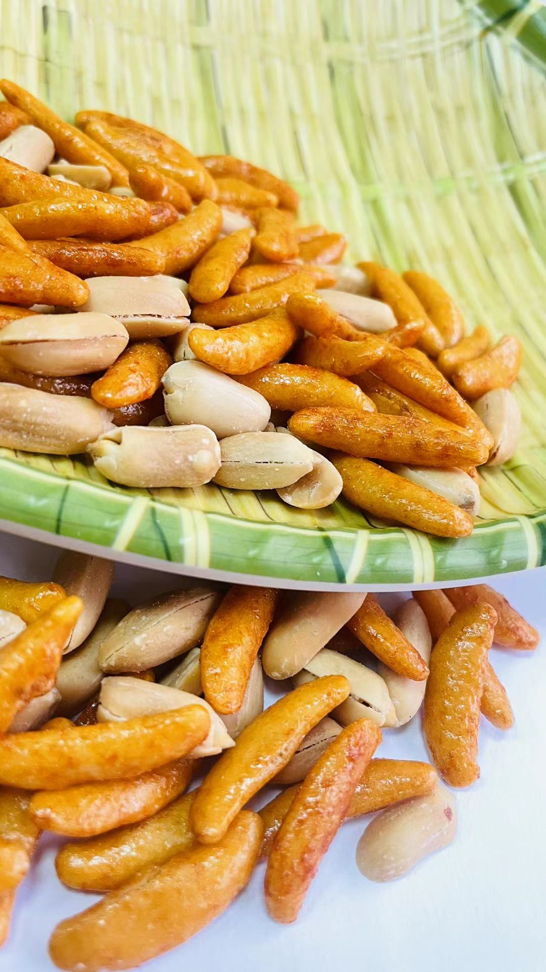 Persimmon Seed Shaped Japanese Rice Crackers Roast Healthy Nut Snack