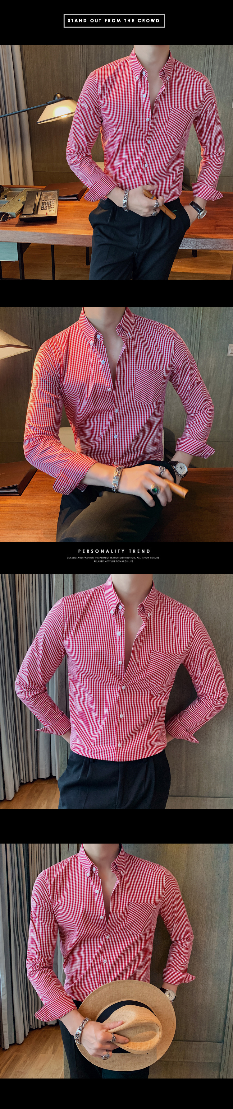 Custom Polyester Solid Cotton Formal Shirts Long Sleeve Slim Fit For Men Professional