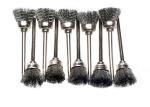 3Mm Shank Steel Wire Cup Brush / Rotary Steel Wire Miniature Cup Brushes 16mm OD