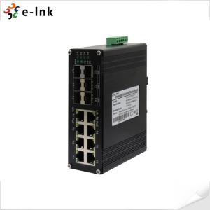 China 12 - 48VDC Industrial Ethernet Switch 8 Port 10/100/1000T + 6 Port 1000X SFP on sale