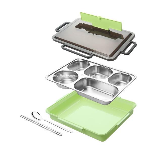 Reusable metal steel food container for school multifunction 4/5 compartments