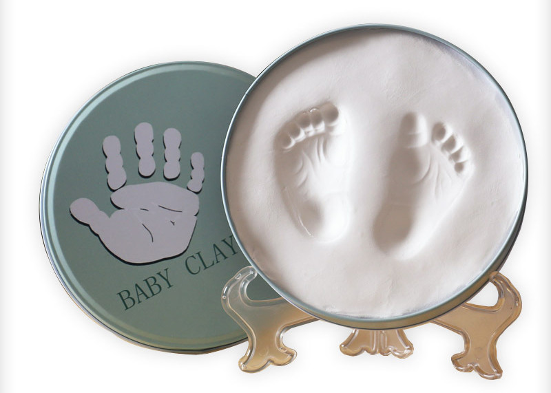 Baby Inspirational Clay Hand And Footprint Kit In Keepsake Tin