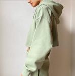Blank Casual 100% Cotton Oversized Sweatshirt Crop Top Hoodies