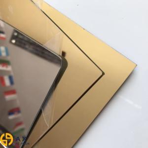 China Rose Gold 1.2g/Cm3 5mm 4x8 Acrylic Mirror Sheet on sale
