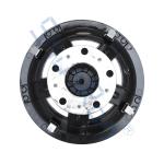 Universal 10 Inch Golf Cart Black & Chrome Wheel Covers Hub Caps with S Logo -