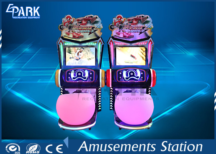 Electronic Simulator Arcade Kids Car Racing Game Machine With Stereo System