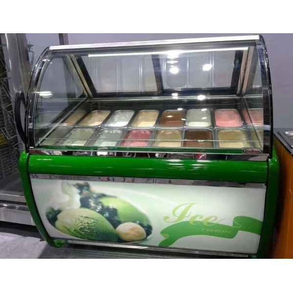 Fan Cooling 50Hz 220V Ice Cream Cabinet Display Multipurpose Gelato Showcase Freezer