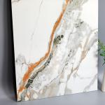Calacatta White Gold Veins Marble Porcelain Slab Tile Sintered Stone 600x1200mm