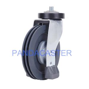 Wholesale Gray Shopping Cart Casters 125mm 5 Inch Threaded Stem Casters from china suppliers