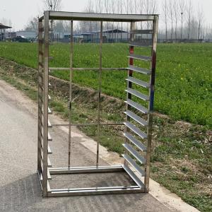 Wholesale Square Commercial Bakery Stainless Steel Tray Rack Trolley With Customizable Number Of Layers from china suppliers