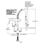 Brass Popular Bar Mini 1.42GPM Pre Rinse Unit