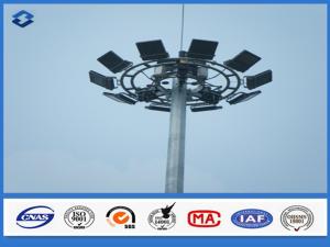 Wholesale Steel sheet Material high mast led lighting pole , ASTMA 123 / EN ISO 1461 standard floodlight pole /mast from china suppliers