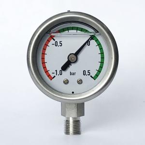Wholesale Radial All Stainless Steel Pressure Gauge 40mm 0.5 Bar Vacuum Manometer from china suppliers