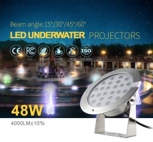 Wholesale 48Watts Outdoor LED Underwater Lights SS 316L Garden Pond Underwater Lights from china suppliers
