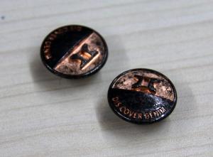 Wholesale Reusable / Portable Custom Clothing Buttons Embossed Brass , Colorful from china suppliers