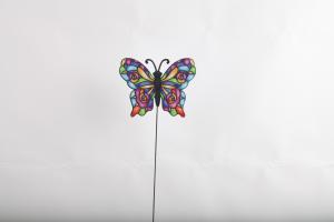 Wholesale Hollow Out Colorful Metal Butterfly Outdoor Garden Decorations with Glass Beads from china suppliers