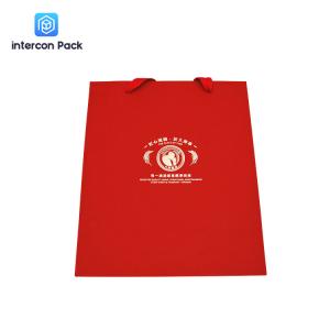Wholesale Red Kraft Paper Shopping Bags Eco Friendly FSC Certified With Handles from china suppliers