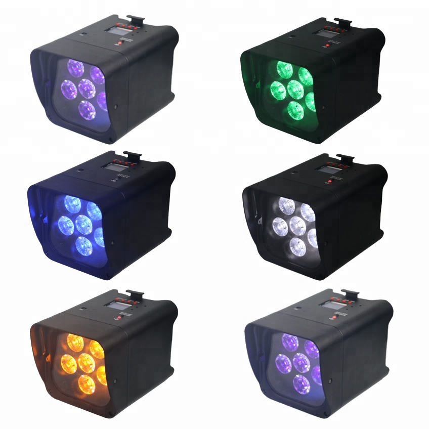 RGBWA UV 6in1 LED Battery Par Light Wireless 6*18W Battery Powered Uplights