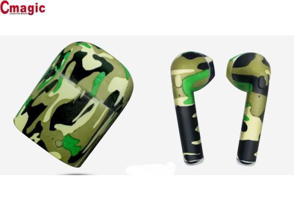 DC Charging Wireless TWS Bluetooth Earphone Camo Earbuds 30mAh Battery Capacity