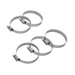 6 Inch Hose Clamp Adjustable 304 Stainless Steel Duct Clamps with Worm Gear 23
