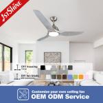 OEM 52 Inch 220v Dimmable LED Plastic Ceiling Fan Custom Logo