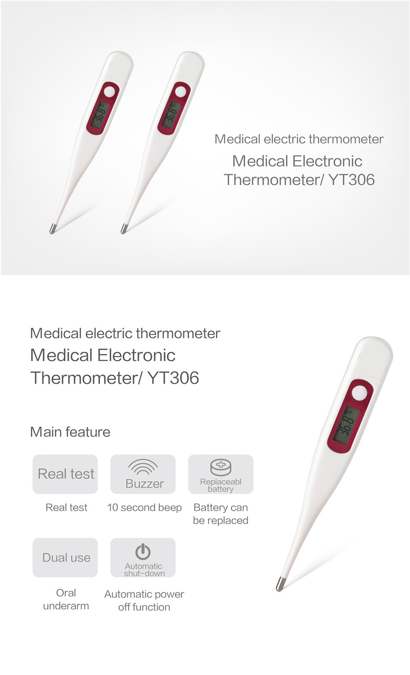 Professional accurate non-toxic LCD digital thermometer medical electric digital thermometer