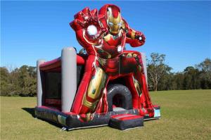 Wholesale Waterproof 0.55mm PVC Inflatable Iron Man Jumping Castle 5 x 4 x 5m Customized from china suppliers