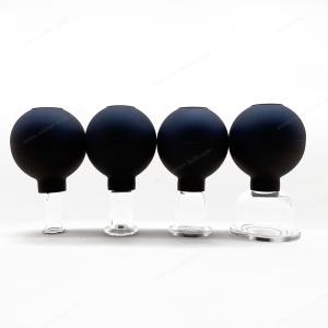 Wholesale 2 Pieces Glass Cupping Set, Facial Cupping Cups Glass Silicone Cupping Cups Vacuum Suction Cupping Cups For Face Skin from china suppliers