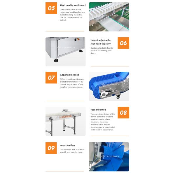 Food Grade Pvc Texture Conveyor Belt Production Line Bags Or Bulk Materials Conveyor Belt System