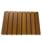 Fireproof Wood Slotted Grooved Melamine Finish Soundproof Noise Absorbing